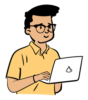 man holding laptop